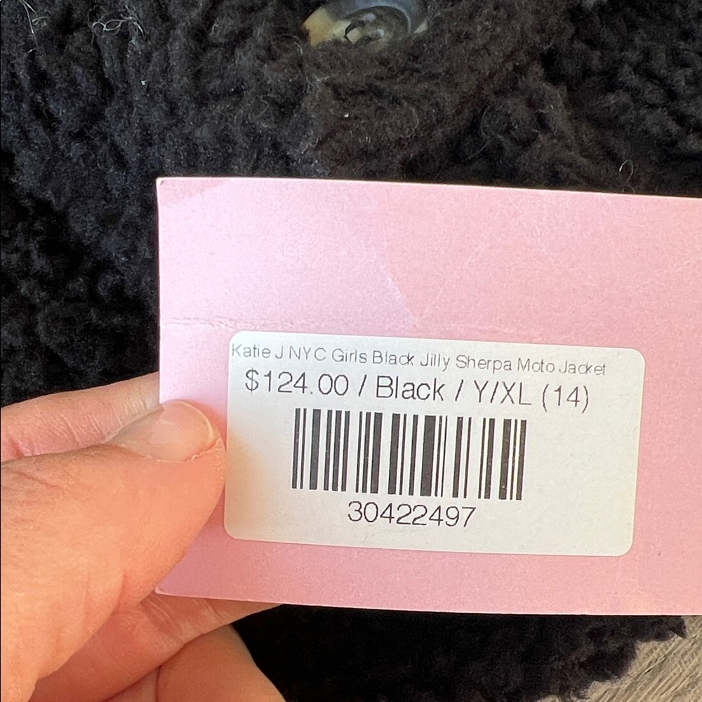 KatieJ NYC Black Sherpa Kids Jacket - Picture 2 of 5